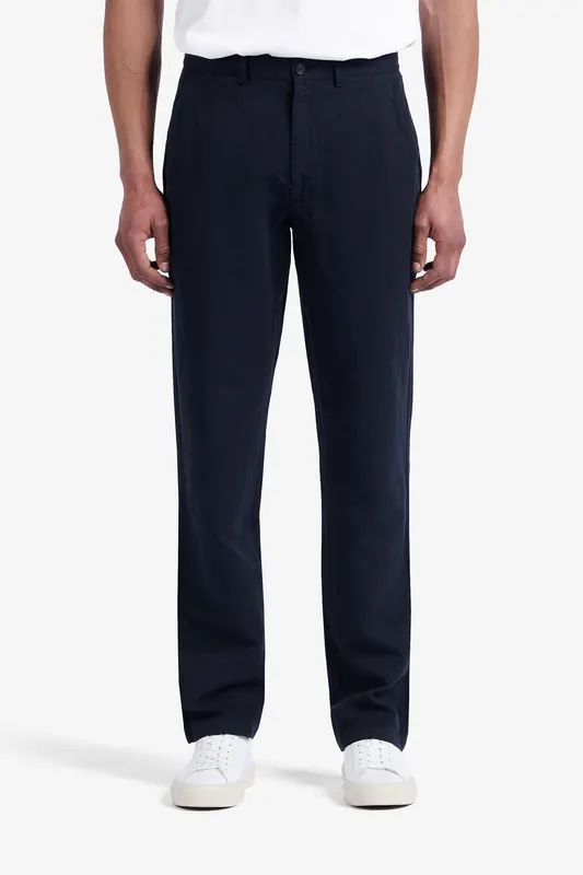 No Label Melville Cotton-linen Lyocell Navy Maat: W33L32 | Chino's Outlet | Heren | Blauw