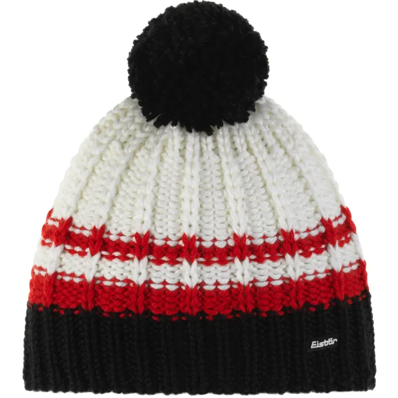 Eisbar Kova Pompon MÜ E30728-309, Unisex, Czarne, czapki, Merino, rozmiar: One size