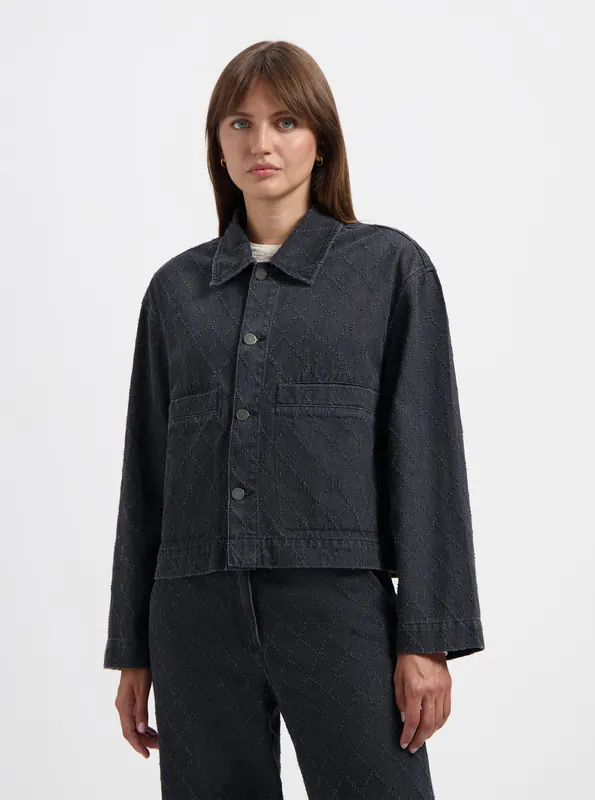 We Are Labels Nous Sommes Labels – Tammie Denim Jacket Black Maat: XL | Spijkerjassen Outlet | Dames | Zwart