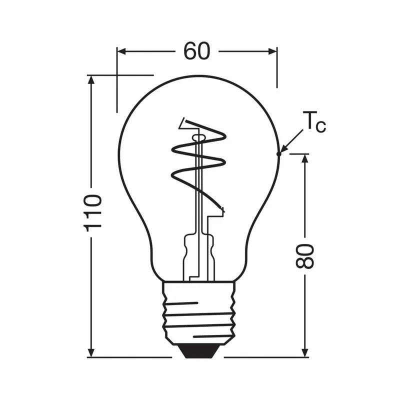 OSRAM LED Vintage E27 4,9W 2,700K Spiral Filament złota