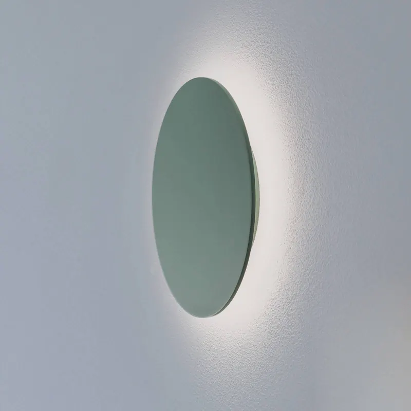 Kinkiet LED Orios Plus, zielony, Ø 30 cm, stal