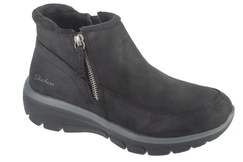 Skechers Easy Going - Into Fall 168031-BLK, Damskie, Czarne, buty zimowe, skóra syntetyczna, rozmiar: 41