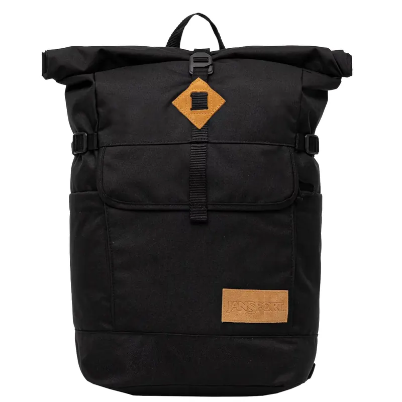 JanSport Hatchet Rolltop Backpack EK0A5BLGN55, Unisex, Czarne, plecaki, poliester, rozmiar: One size