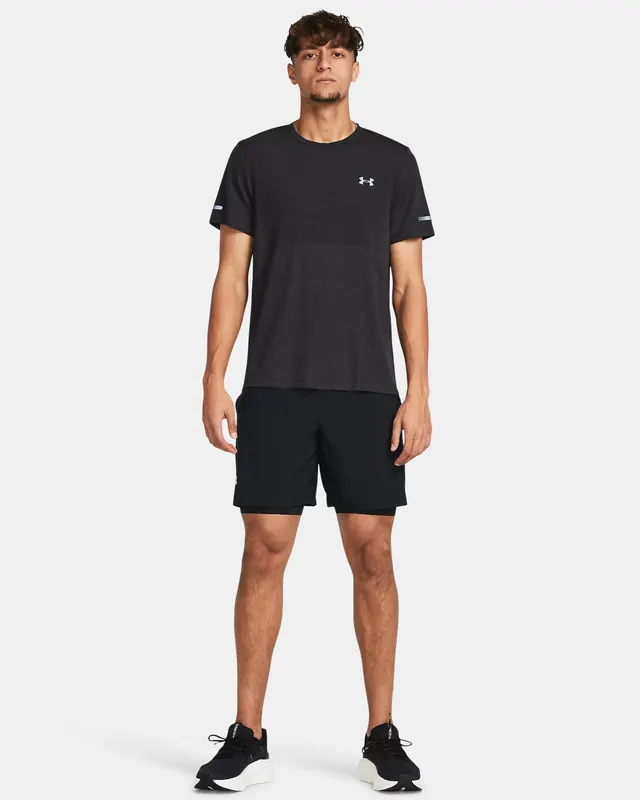 UNDER ARMOUR męskie spodenki na treningi LAUNCH 7&amp;#039;&amp;#039; 2-IN-1 SHORTS czarny (XL)