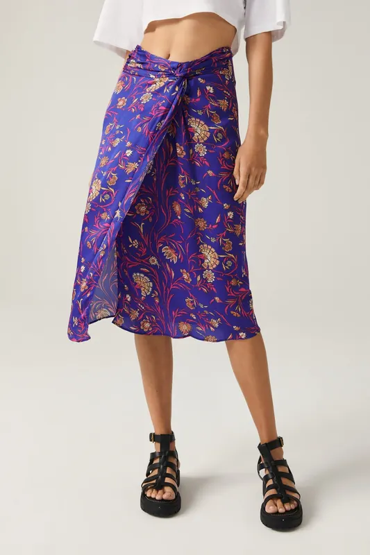 BA&SH Mid-length Skirt Blue Maat: M | Midi Rokken Outlet | Dames | Blauw
