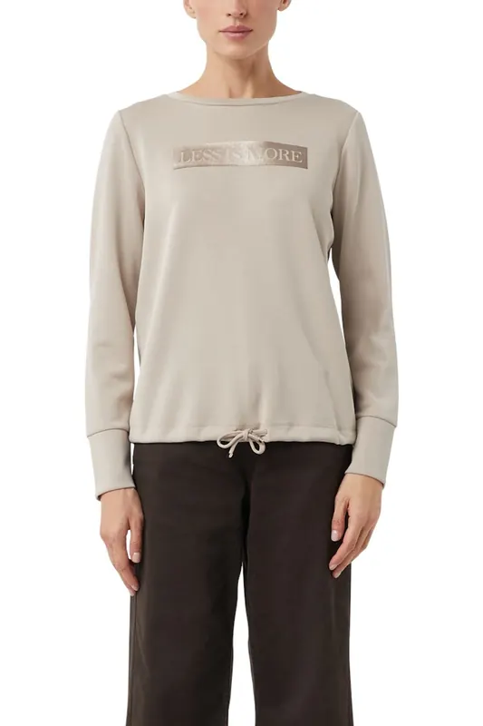 Comma  Sweatshirts Brown Maat: 42 | Longsleeves Outlet | Dames | Beige
