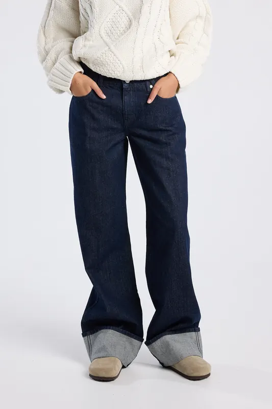 America Today Richmond Zg Raw Denim Maat: W26L32 | Wijde Broeken Outlet | Dames | Blauw
