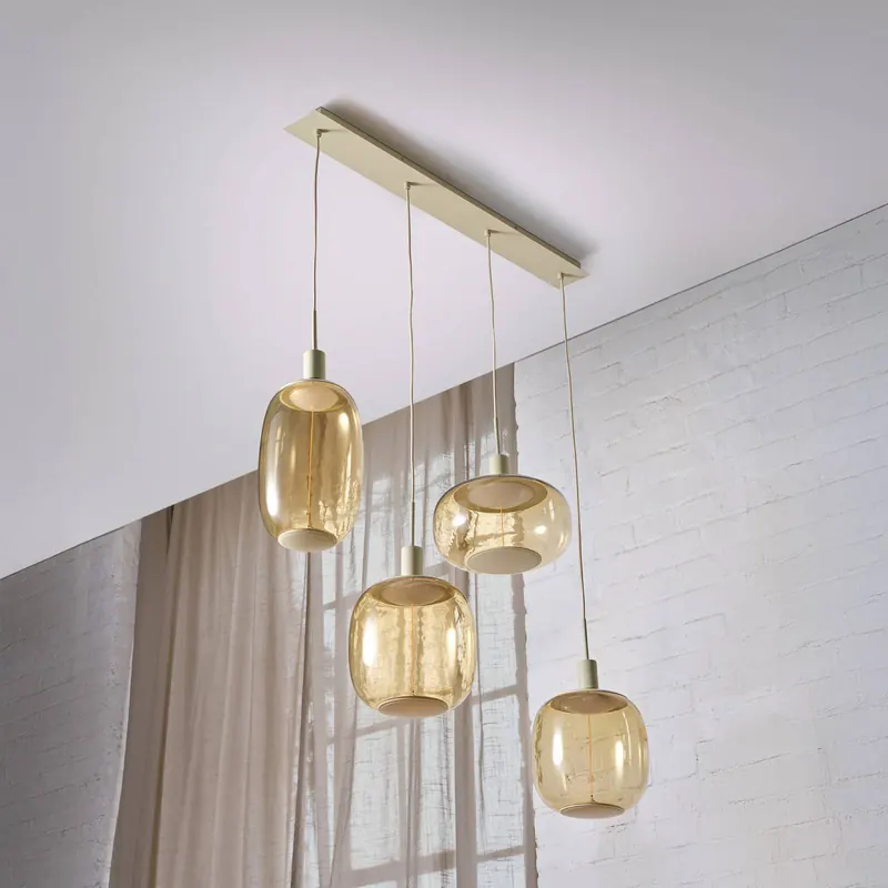 Żyrandol OSRAM Decor Needle Linear beżowa, stal, 4-punktowa E27