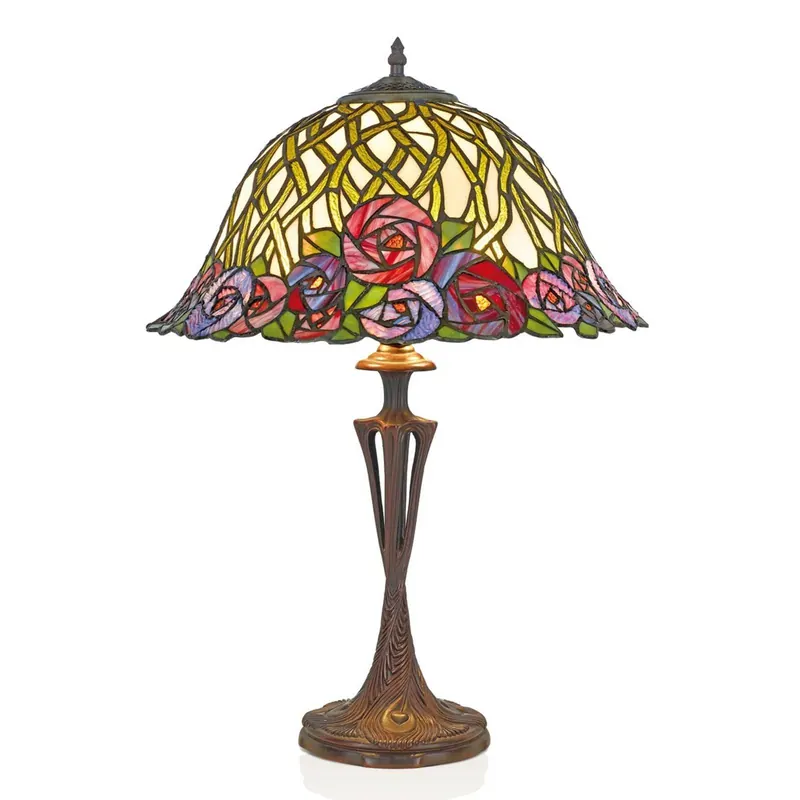 Lampa stołowa Melika w stylu Tiffany