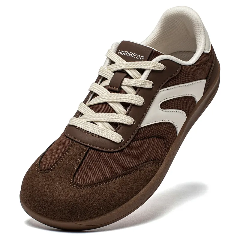 HOBIBEAR Unisex Barefoot Sneakers Damskie Męskie Buty Minimalistyczne z Szerokim Noskiem Zero Drop Antypoślizgowe Sznurowane Casualowe Sneakersy