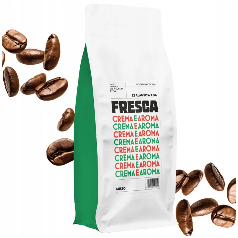 Kawa Ziarnista 1kg Crema e Aroma blend Brazylia Świeżo Palona do Ekspresu