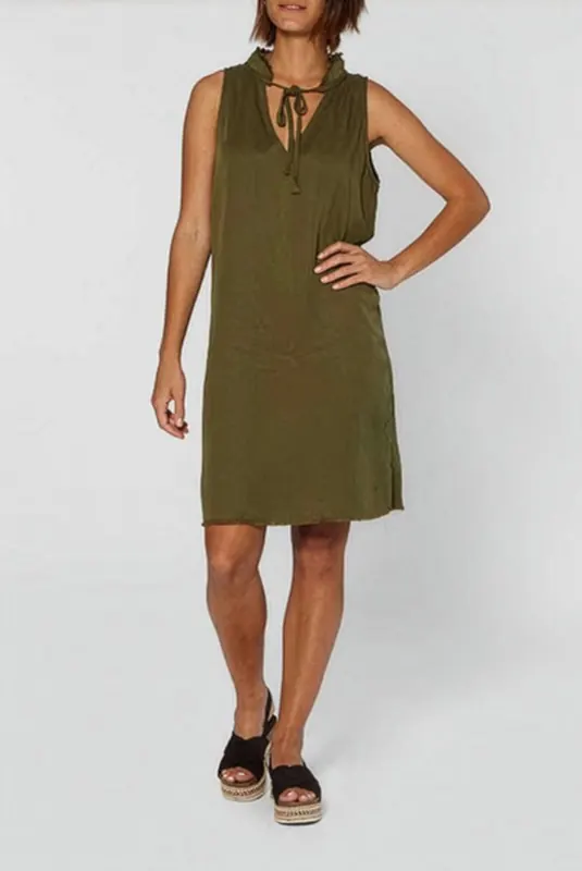 Circle of Trust Girls Demi Dress Dark Olive Maat: 16 | Jurken Outlet | kids | Bruin
