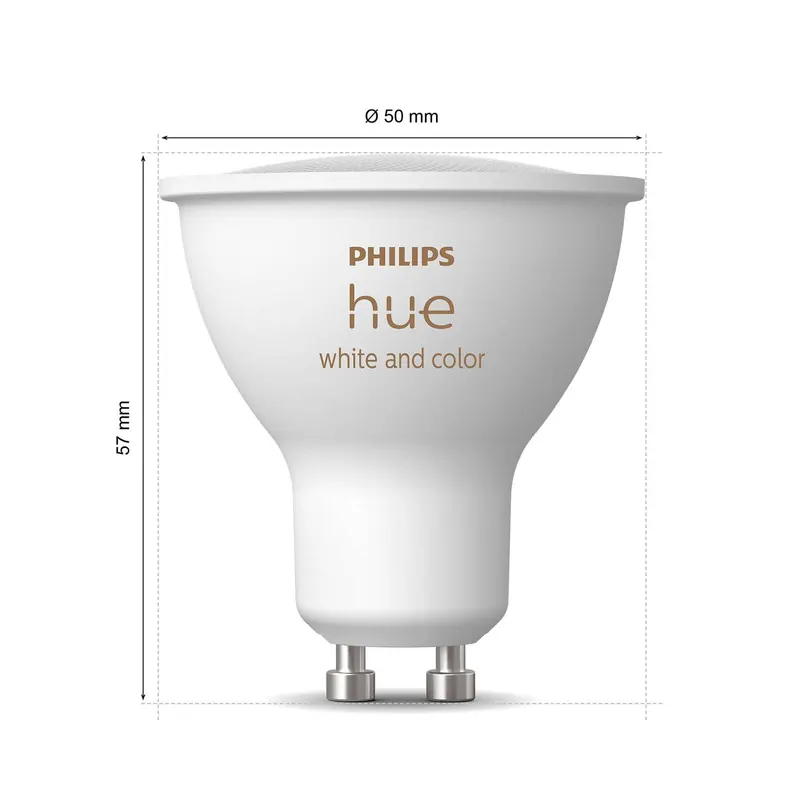 Philips Hue White & Color Ambiance LED GU10 4,2 W, zestaw 2 sztuk