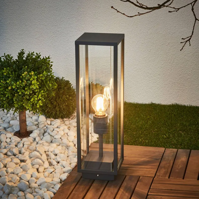 Słupek oświetleniowy Lucande Annalea, 50 cm, antracyt, IP54