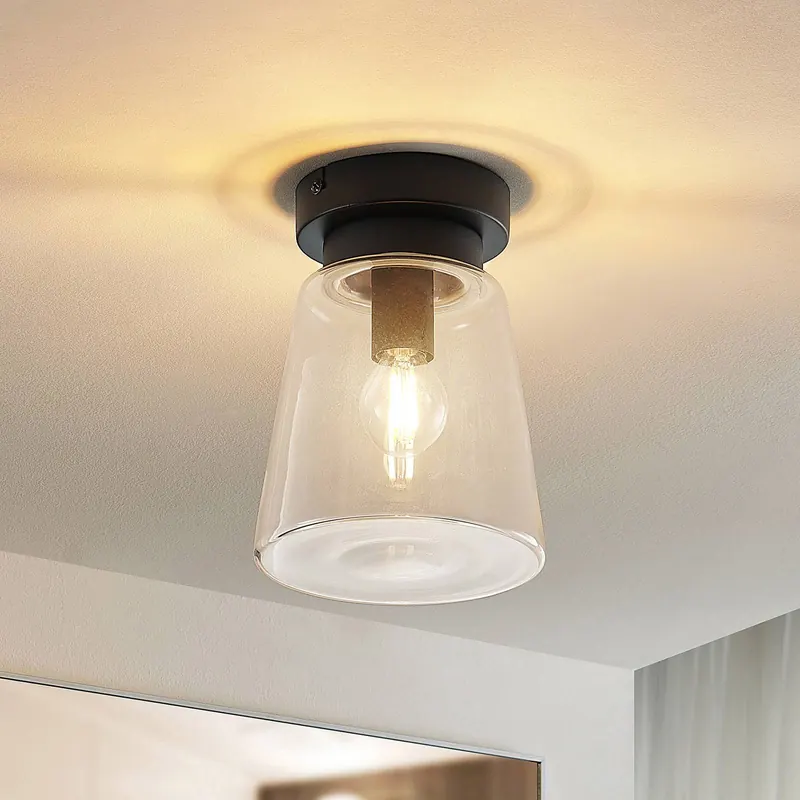 Szklana lampa sufitowa Lindby Carmalin