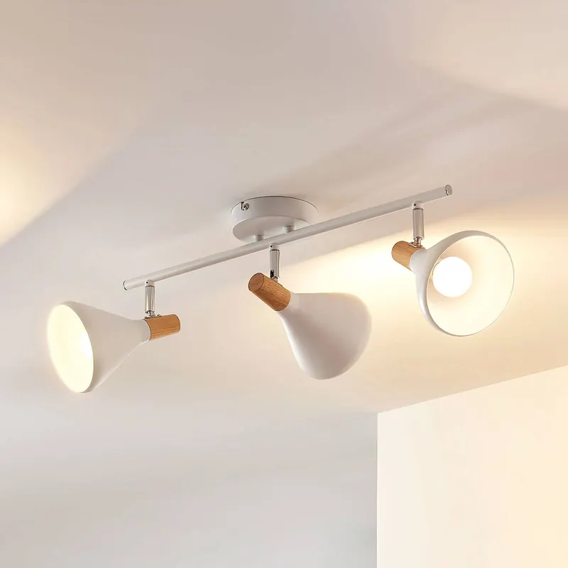 Lampa sufitowa Lindby Arina, 53 cm, biała, 3-punktowa, E14