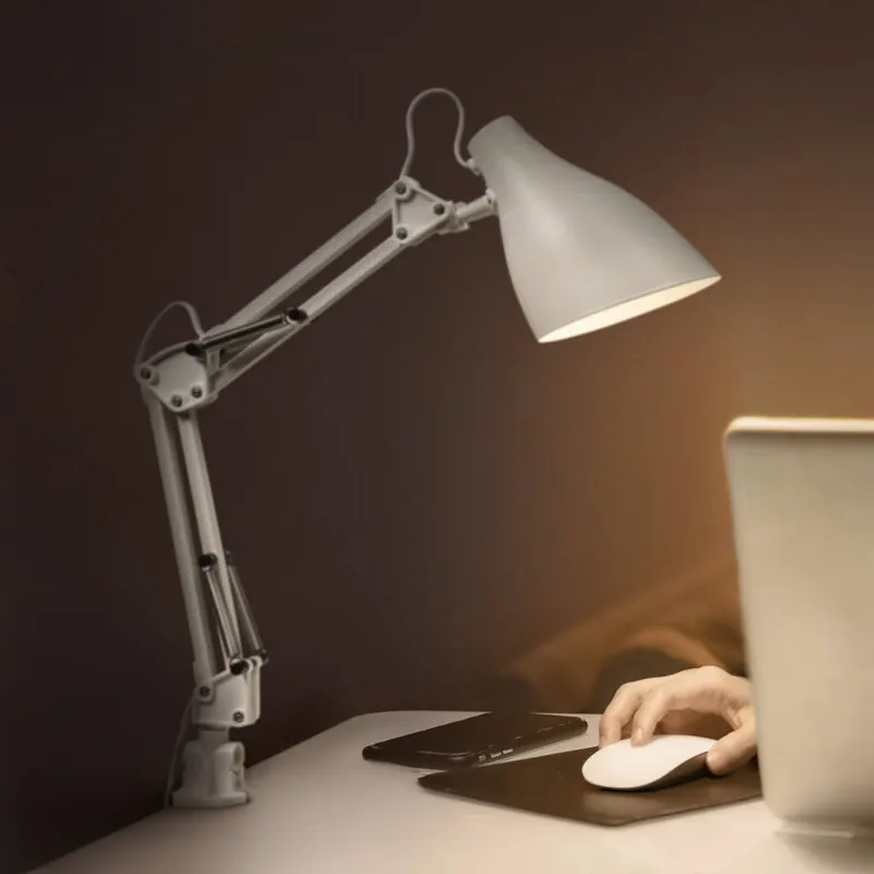Lampa z klipsem OSRAM Office Line Desk Pear Clip, biała, E27