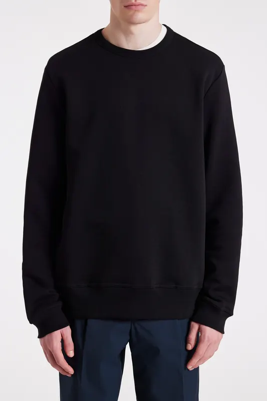 Paul Smith Mens Reg Fit Crew Neck Sweat Black Maat: M | Sweaters Outlet | Heren | Zwart