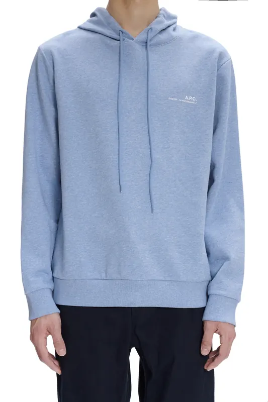 A.P.C. Unisex Hoodie Heathered Sky Blue Maat: L | Sweaters Outlet | Unisex | Blauw