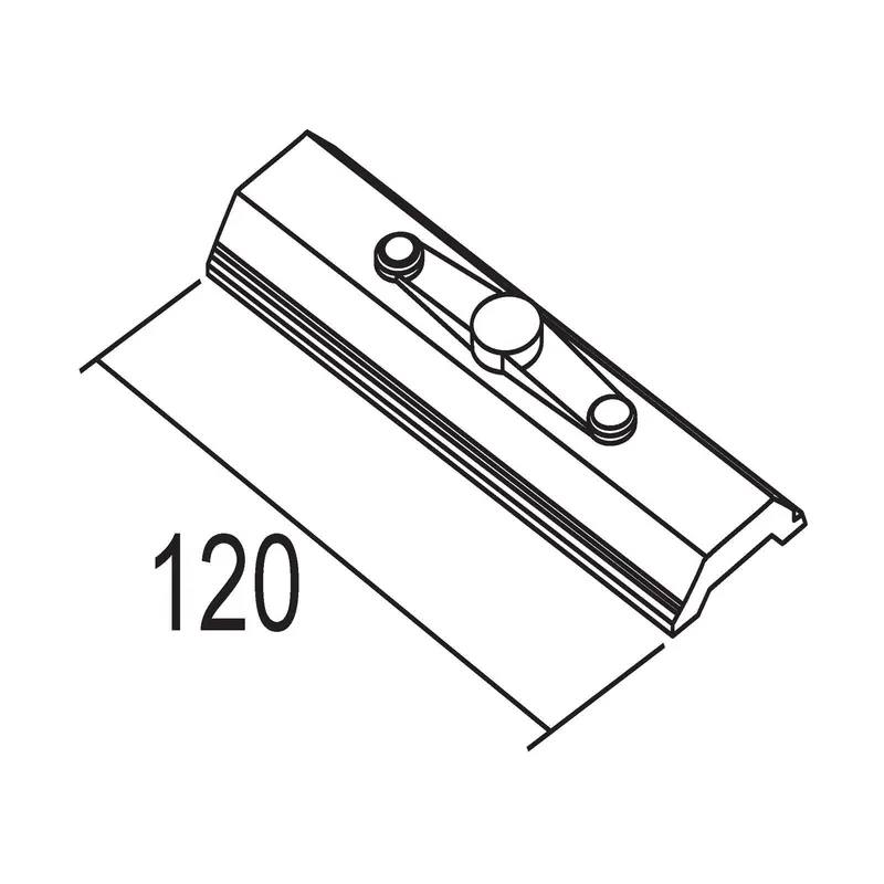 Ivela LKM Łącznik do szyn, zawieszenie szyn, długość 12 cm