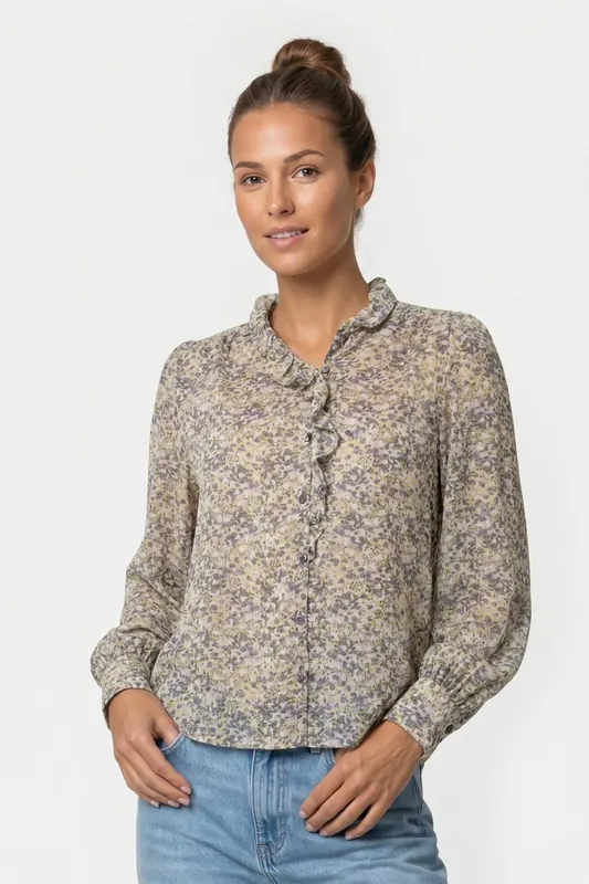 & Other Stories Clarice Blouse Speed Purple Maat: M | Blouses Outlet | Dames | Beige