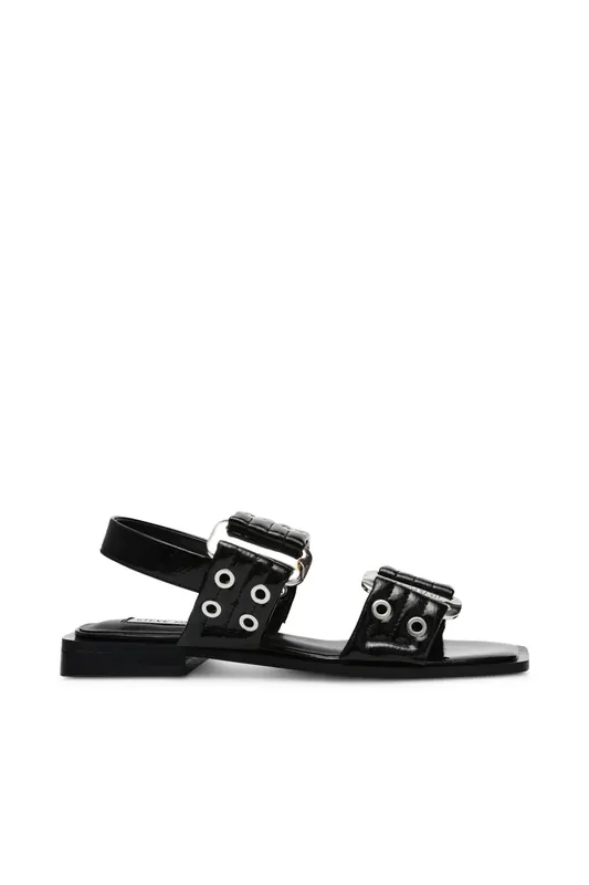 Steve Madden Saria Sandals Black Patent Maat: 39 | Sandalen Outlet | Dames | Zwart