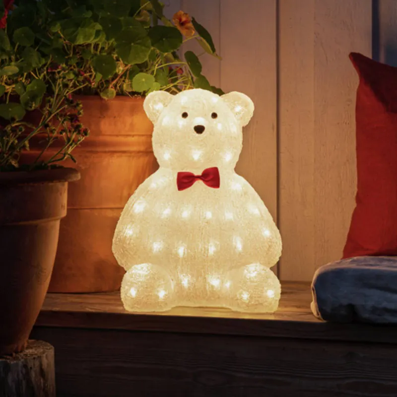 Figurka dekoracyjna LED miś IP44 38 cm