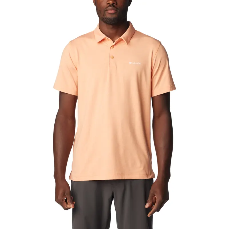 Columbia Tech Trail Polo Shirt 1768701882, Męskie, Pomarańczowe, koszulki polo, poliester, rozmiar: S