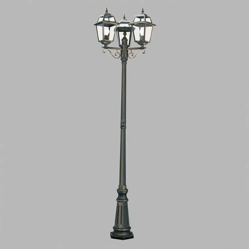 Lampa na maszt New Orleans, czarno-złota, 3-pkt.