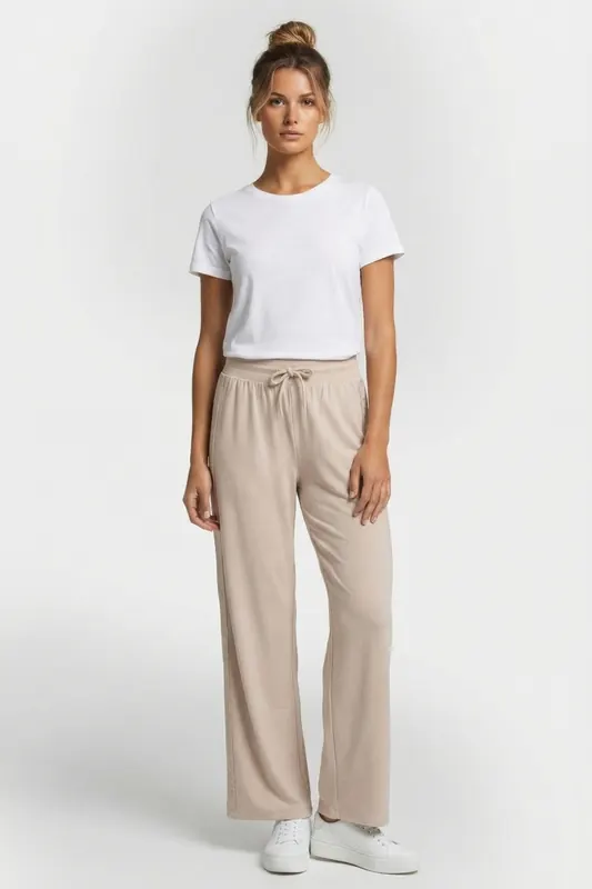 Tommy Hilfiger Modal Pants Cashmere Creme Maat: S | Joggingbroeken Outlet | Dames | Beige
