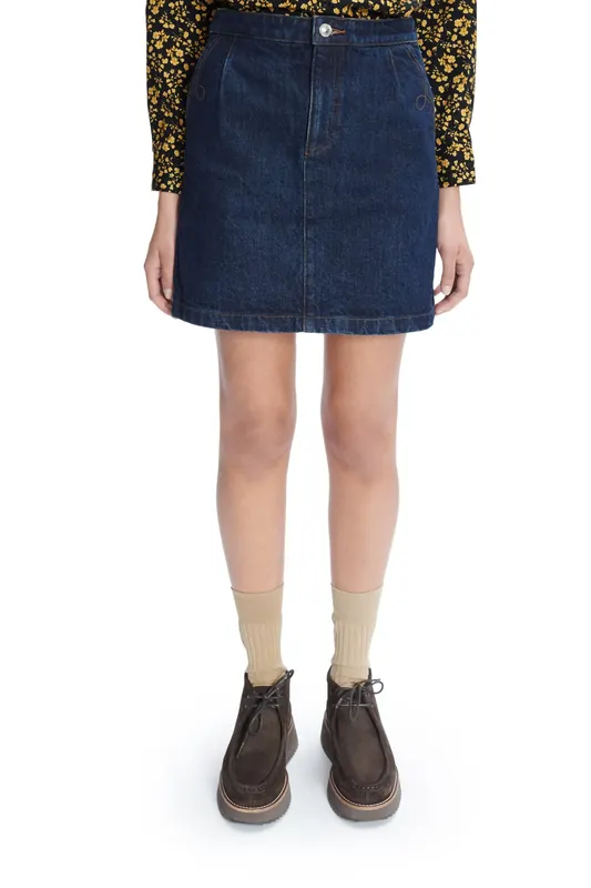 A.P.C. Skirt Brigitte Washed Indigo Maat: 36 | Mini Rokken Outlet | Dames | Blauw