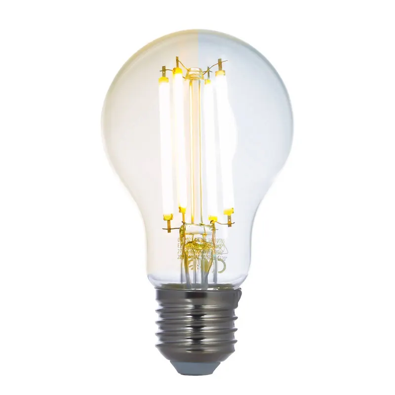 LUUMR Inteligentna żarówka LED przezroczysta E27 A60 7W Tuya WLAN CCT