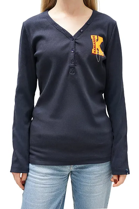 KangaROOS Rosaly Lt Baltic/white Maat: S | Longsleeves Outlet | Dames | Blauw