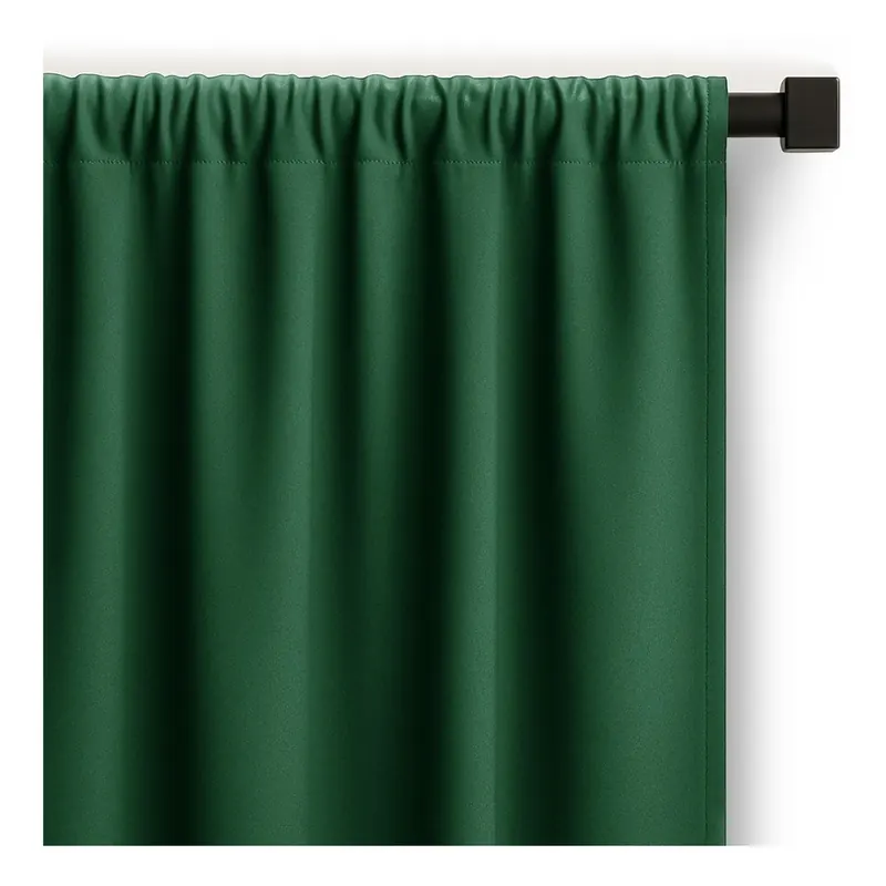 Ciemnozielona zasłona częściowo zaciemniająca (dimout) 200x250 cm Carli – Restilo
