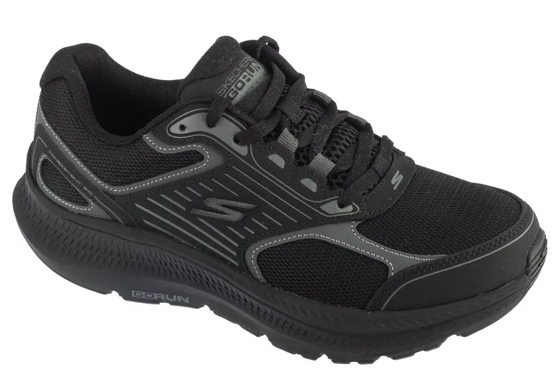 Skechers Go Run Consistent 2.0 220866-BBK, Męskie, Czarne, buty do biegania, skóra, rozmiar: 46