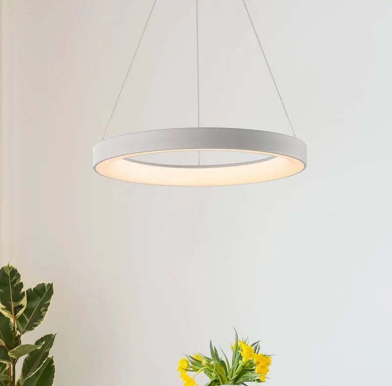 Inteligentny żyrandol LED Niseko II, Ø 38 cm, biały, CCT, ściemniany