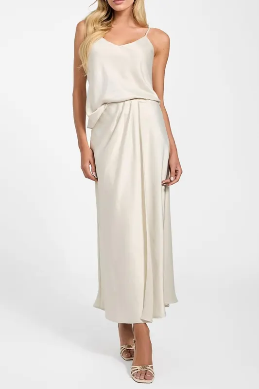 GUESS Anastasia Tank Top Cream White Multi Maat: S | Onderhemden Outlet | Dames | Ecru