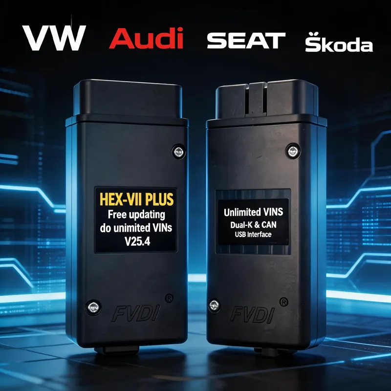 2025 HEX VII PLUS Unlimits VINs Online VAG HEX V2 Plus Hardware Usb Interface For VAG COM Diagnostic Coding VCDS-PLUS