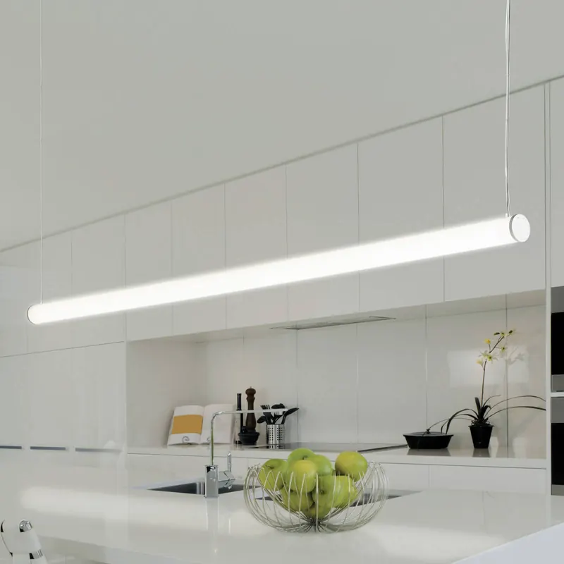 Lampa wisząca Pirgos LED, 200 cm długości, ściemniana, biała