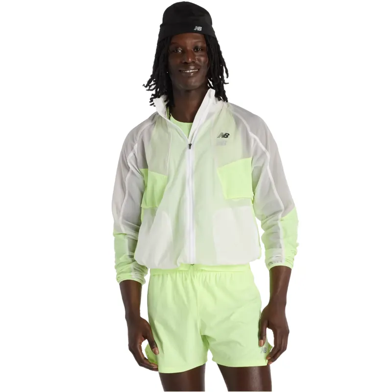 New Balance Kurtka Rc Jacket Aan MJ61U1I9AFG, Męskie, Szare, kurtki, poliester, rozmiar: L