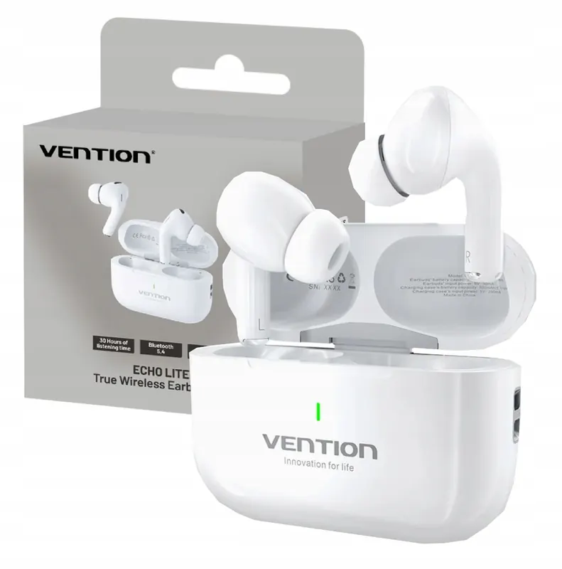 Słuchawki Bezprzewodowe Vention Bluetooth 5.4 Mikrofon Hd Bas Tws