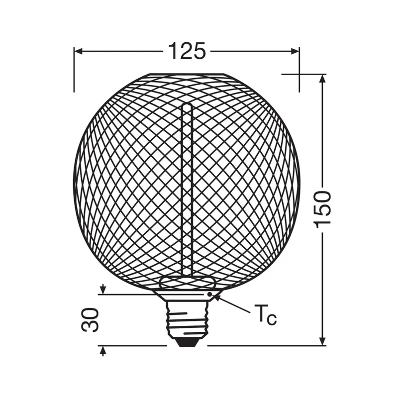 OSRAM Decor LED Straw Filament Globe E27 3,5W czarna 1800K