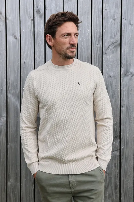 Kultivate Kn New Ryan Moonbeam Maat: S | Sweaters Outlet | Heren | Beige