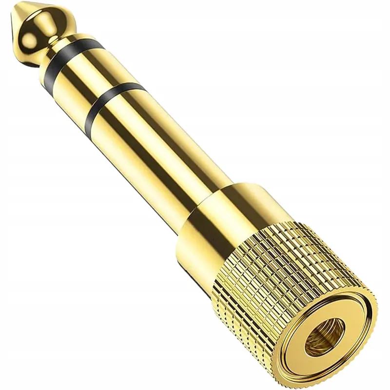 Adapter Audio Jack 6 3 MM Na 3 5 MM Stereo Pozłacany