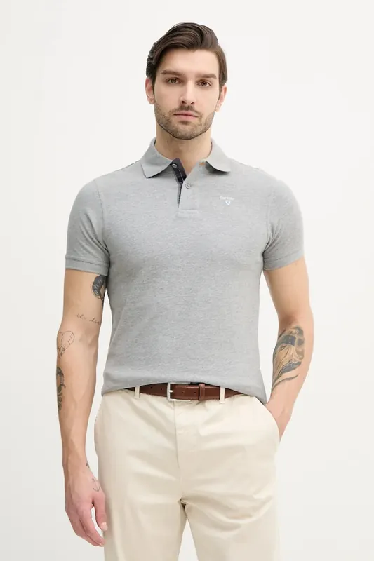 Barbour polo bawełniane Tartan Pique Polo Shirt