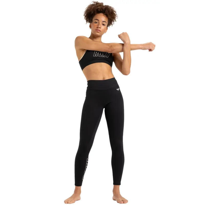 Roxy Everyday Flow Sport Leggings ERJNP03676-KVJ0, Damskie, Czarne, spodnie, poliester, rozmiar: M