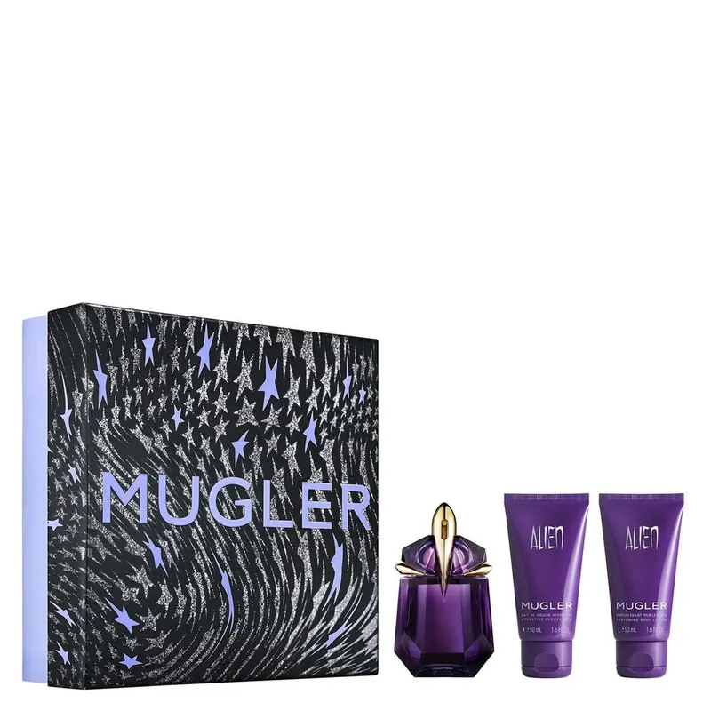 Thierry mugler Zestaw Thierry Mugler: Alien Eau De Parfum dla kobiet 30 ml + Alien Shower Gel do wszystkich typów skóry 50 ml + Alien Hydrating balsam