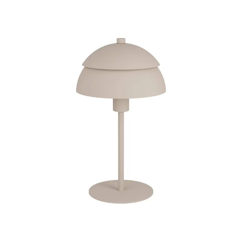 Lampa stołowa Vittorito, kolor piaskowo-beżowy, metal, wysokość 34 cm, E14