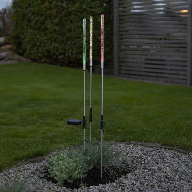 Lampa solarna LED Bubbly zestaw 3 szt. multicolor