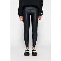 10DAYS Metallic Yoga Leggings Black Maat: XXS | Leren broeken Outlet | Dames | Zwart